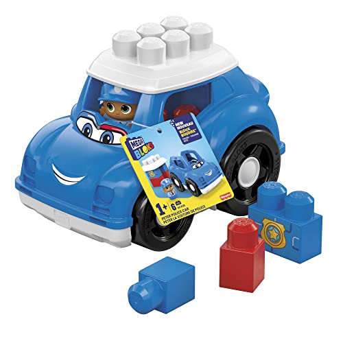 MEGA Bloks GCX08 - Kleines Fahrzeug Polizeiauto, 6 Teile, inkl. niedlicher Polizisten-Figur, Bausteine eignen sich perfekt für Kinderhände, Babyspielzeug ab 12 Monate, Mehrfarbig MEGA Bloks GCX08 - Kleines Fahrzeug Polizeiauto, 6 Teile, inkl. niedlicher Polizisten-Figur, Bausteine eignen sich perfekt für Kinderhände, Babyspielzeug ab 12 Monate, Mehrfarbig von Mega Brands