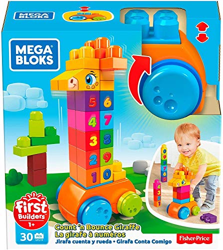 MEGA Bloks GFG19 - Bloks 123 Counting Item (30 Teile), Babyspielzeug ab 12 Monaten, Mehrfarbig von MEGA