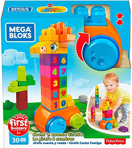MEGA Bloks GFG19 - Bloks 123 Counting Item (30 Teile), Babyspielzeug ab 12 Monaten, Mehrfarbig von Mega Brands
