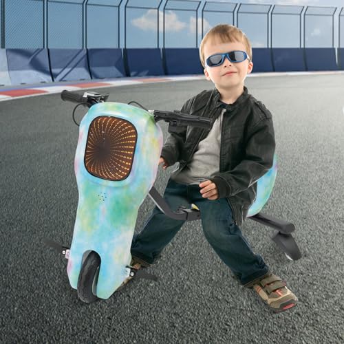 MEHOOSPVN Drifting Scooter Kinder Elektro Driftscooter Elektromotor Dreirad 360 Grad, 250W, 3 Geschwindigkeitsstufen, Drift Trike Roller, LED-Beleuchtung, Verstellbarer Sitz, 5-12 Jahren, Blau MEHOOSPVN Drifting Scooter Kinder Elektro Driftscooter Elektromotor Dreirad 360 Grad, 250W, 3 Geschwindigkeitsstufen, Drift Trike Roller, LED-Beleuchtung, Verstellbarer Sitz, 5-12 Jahren, Blau von MEHOOSPVN