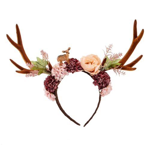 Ästhetisches Geweih-Stirnband für Weihnachten, Rentiergeweih, Haarreif, Urlaub, Kopfschmuck, Halloween, Cosplay, Kostüm, Haardekorationen Ästhetisches Geweih-Stirnband für Weihnachten, Rentiergeweih, Haarreif, Urlaub, Kopfschmuck, Halloween, Cosplay, Kostüm, Haardekorationen von MEIBAOGE