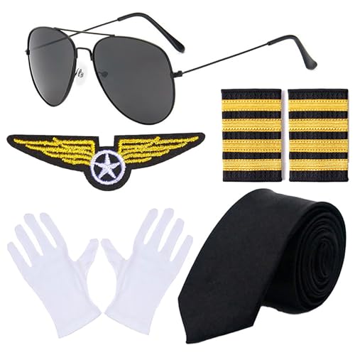 Flugbegleiter Hut Set Stewardesses Baskenmützen Hut Retro Fluggesellschaft Hut Uniform Zubehör für Cosplay und Kostümpartys von MEIBAOGE