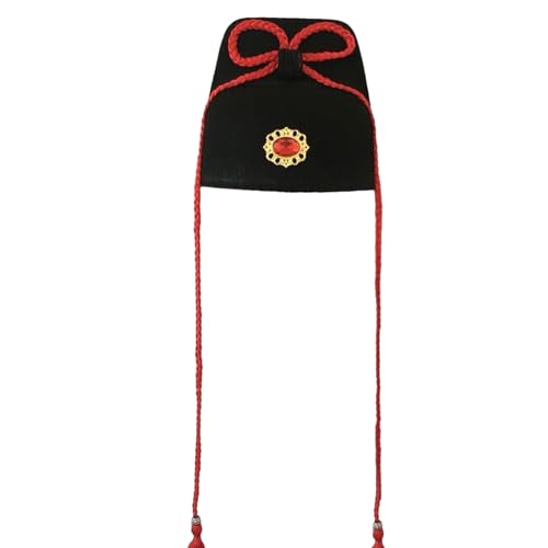 Handgefertigter Hanfu-Hut mit Stickmuster, hervorragend bei kulturellen Treffen und Bühnenauftritten für Erwachsene und Kinder von MEIBAOGE