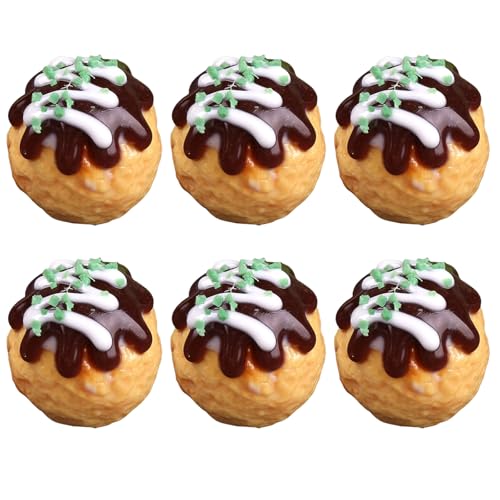 MEIBAOGE 6 realistische Takoyaki-Modelle, gegrilltes Fleisch, runde Modelle für Küche, Geschäft, Display, Fotografie MEIBAOGE 6 realistische Takoyaki-Modelle, gegrilltes Fleisch, runde Modelle für Küche, Geschäft, Display, Fotografie von MEIBAOGE
