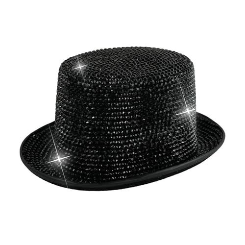 MEIBAOGE Gentleman's Fashion Hut Strass Verziert Hut Magier Kostüm Zubehör für Partys und Hochzeiten MEIBAOGE Gentleman's Fashion Hut Strass Verziert Hut Magier Kostüm Zubehör für Partys und Hochzeiten von MEIBAOGE