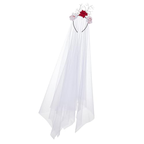 MEIBAOGE Halloween-Blumen-Haarband, Tag des Todes, Cosplay-Kostüm, Kopfschmuck für Erwachsene, Festival-Kopfbedeckung MEIBAOGE Halloween-Blumen-Haarband, Tag des Todes, Cosplay-Kostüm, Kopfschmuck für Erwachsene, Festival-Kopfbedeckung von MEIBAOGE