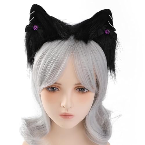 MEIBAOGE Halloween-Katzenohren-Haarbänder, Karneval, Party, Plüsch-Kopfschmuck, Film-Enthusiasten, Party, Cosplay, Animes, Haarband, Uni, Haarnadel, violette Augen MEIBAOGE Halloween-Katzenohren-Haarbänder, Karneval, Party, Plüsch-Kopfschmuck, Film-Enthusiasten, Party, Cosplay, Animes, Haarband, Uni, Haarnadel, violette Augen von MEIBAOGE