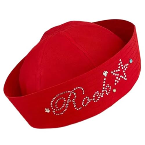 MEIBAOGE Matrosenkapitän Hut für süßes Mädchen Matrosenparty Cosplay Kreuzfahrt Kostüm Requisiten Party Dekoration Zubehör, 58 cm, Rot MEIBAOGE Matrosenkapitän Hut für süßes Mädchen Matrosenparty Cosplay Kreuzfahrt Kostüm Requisiten Party Dekoration Zubehör, 58 cm, Rot von MEIBAOGE