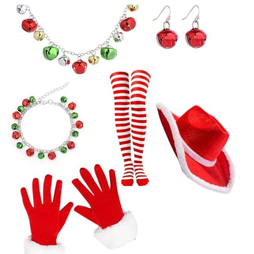 MEIBAOGE Weihnachtsmannanzug, Nikolausmütze, Strümpfe, Halskette, Handschuhe, Set, Foto-Requisiten, Weihnachtsfeier, Coaplay, Weihnachtsmann, Rollenspiel MEIBAOGE Weihnachtsmannanzug, Nikolausmütze, Strümpfe, Halskette, Handschuhe, Set, Foto-Requisiten, Weihnachtsfeier, Coaplay, Weihnachtsmann, Rollenspiel von MEIBAOGE