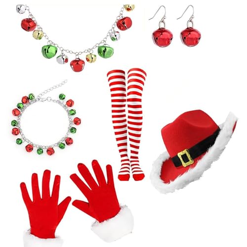 MEIBAOGE Weihnachtsmannanzug, Nikolausmütze, Strümpfe, Halskette, Handschuhe, Set, Foto-Requisiten, Weihnachtsfeier, Coaplay, Weihnachtsmann, Rollenspiel MEIBAOGE Weihnachtsmannanzug, Nikolausmütze, Strümpfe, Halskette, Handschuhe, Set, Foto-Requisiten, Weihnachtsfeier, Coaplay, Weihnachtsmann, Rollenspiel von MEIBAOGE