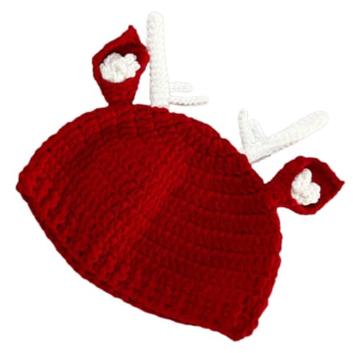 Weihnachtsmütze mit Rentiergeweih, warme Wintermütze, saisonale Vielseitigkeit, Kostüm-Hut für Feiertage, Partys und Familienfeiern Weihnachtsmütze mit Rentiergeweih, warme Wintermütze, saisonale Vielseitigkeit, Kostüm-Hut für Feiertage, Partys und Familienfeiern von MEIBAOGE