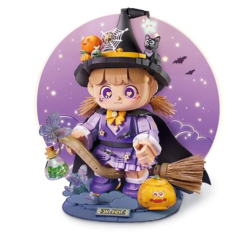 MEIEST Hexe Bausteine Set,Kreatives Halloween Gebäude Geschenk,Fantasy Hexe reitet EIN Besen Bausteine Spielzeug MEIEST Hexe Bausteine Set,Kreatives Halloween Gebäude Geschenk,Fantasy Hexe reitet EIN Besen Bausteine Spielzeug von MEIEST