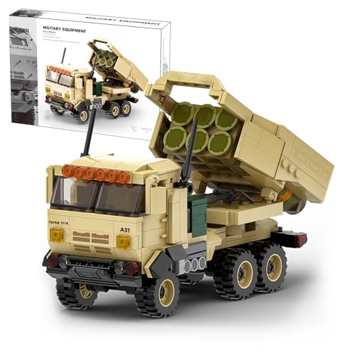 MEIEST Militärfahrzeug Bausteine Sets, gepanzerter Modell Ziegel Set Hochdetaillierter Satz für Militär Enthusiast, Jugendliche und Erwachsene (M142 HIMERS) von MEIEST