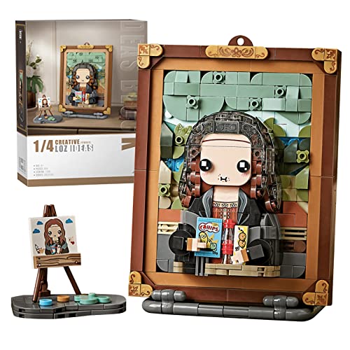 MEIEST Mini Bausteine 3D Weltbekannte Ölgemälde Modell Set,Simulation Partikel Stereoskopische Malerei Sammlung BAU Ziegel Spielzeug,Home Decor,6+ (Mona Lisa) von MEIEST