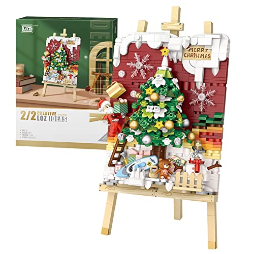 MEIEST Mini Bausteine Nette 3D Malerei Modell Set,Simulation Partikel Stereoskopische Malerei Sammlung BAU Ziegel Spielzeug,Home Decor,14+ (Weihnachtsbaum) von MEIEST