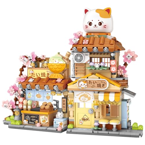 MEIEST Mini City Shop Street View Bausteine Modell Set,Simulation Tiere Architektur Sammlung Partikel BAU Ziegel Spielzeug,Home Dekoration (Taiyaki) von MEIEST