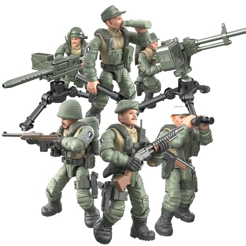 MEIEST Mini-Soldaten-Actionfiguren, Armee-Modell, Baustein-Spielzeug mit mehreren militärischen Waffen, Zubehör, Partygeschenk-Set für Kinder (Vietnamkrieg, US-Streitkräfte) von MEIEST