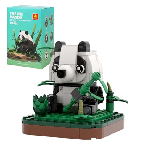 MEIEST Mini Tiere Bausteine Set, Land Tier Themed Sammlung BAU Ziegel Spielzeug, Nette Home Decors,6+ (Panda) von MEIEST