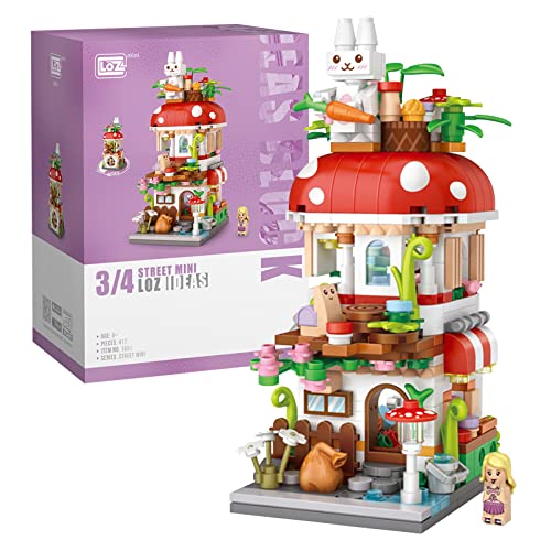 MEIEST Stadtladen Street View Mini-Bausteine Bausatz,Kreative DIY Simulation Architektur Sammlung Partikel BAU Bausteine Spielzeug, Home Decor,14+(Pilzhaus) von MEIEST