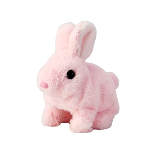 MEIION festberg RealBunny lebensechter Roboterhase Interaktives Kaninchenspielzeug für Kinder Hüpfendes Plüschkaninchen mit Geräuschen von MEIION