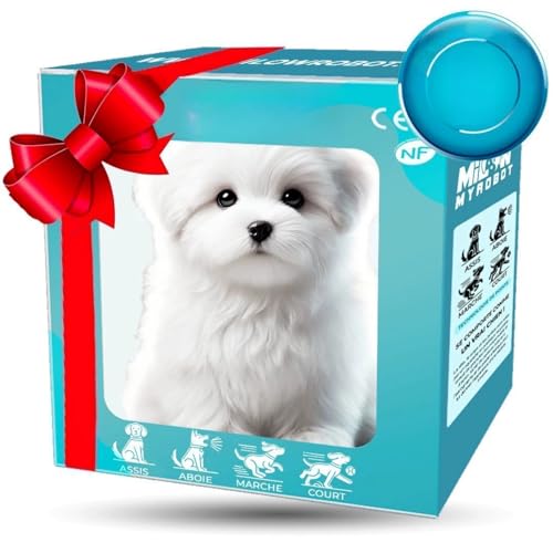 MEIION festberg RealPuppy - lebensechter Roboterwelpe Realistischer Welpen-Roboter 17 cm, schlafender Plüschwelpe als emotionale Unterstützung, wartungsarme Haustier-Alternative für Kinder von MEIION