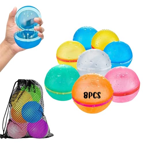 magicsplashy balls 8/12/16 Stück Wiederverwendbare Wasserballons mit automatischer Wasserzufuhr, weiche Silikon-Wasserspritzkugeln für Outdoor-Spiele und Sommerpartys, magnetischer Wasserball magicsplashy balls 8/12/16 Stück Wiederverwendbare Wasserballons mit automatischer Wasserzufuhr, weiche Silikon-Wasserspritzkugeln für Outdoor-Spiele und Sommerpartys, magnetischer Wasserball von MEIION
