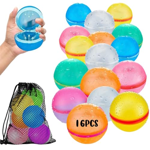 magicsplashy balls 8/12/18 Stück Wiederverwendbare Wasserballons mit automatischer Wasserzufuhr, weiche Silikon-Wasserspritzkugeln für Outdoor-Spiele und Sommerpartys, magnetischer Wasserball magicsplashy balls 8/12/18 Stück Wiederverwendbare Wasserballons mit automatischer Wasserzufuhr, weiche Silikon-Wasserspritzkugeln für Outdoor-Spiele und Sommerpartys, magnetischer Wasserball von MEIION