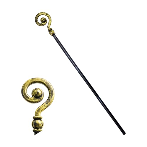 MEISH Wizard Staff Prop Shepherd Staff Walking Sticks Scepter Plastic Crook Staff Cosplay Costume Accessory for Halloween von MEISH
