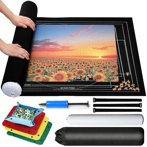 Puzzleunterlage 2000 Teile,Tragbare Puzzles Matte,Puzzlematte Rolle Aufblasbar,Jigsaw Mat,Puzzle Roll Storage Mat von MEISHANG