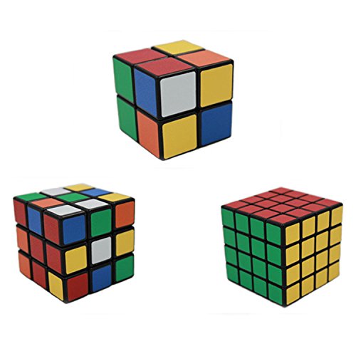 MEISHINE® 3 Pack Zauberwürfel Set 2x2x2 3x3x3 4x4x4 Zauber würfel Geschwindigkeit Cube Magic Cube Speed Puzzle Cube (Style 2) von MEISHINE