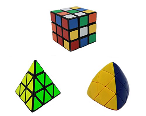 MEISHINE® 3 Pack Zauberwürfel Set 3x3x3 Magic Cube,Pyraminx,Mastermorphix Geschwindigkeit Cube Magic Cube Speed Puzzle Cube von MEISHINE