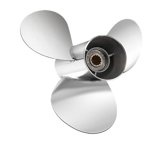 Bootspropeller Außenbordpropeller aus Edelstahl, 11 1/8 x 14, OEM-Passform for Motoren 25–60 PS, 3-Blatt, Ref.-Nr. 697-45970-00-98, 13 Keilzähne Bootspropeller Außenbordpropeller aus Edelstahl, 11 1/8 x 14, OEM-Passform for Motoren 25–60 PS, 3-Blatt, Ref.-Nr. 697-45970-00-98, 13 Keilzähne von MEIVIYA