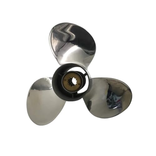 Bootspropeller Außenbordpropeller aus Edelstahl 11-1/8x14 passend for 30-70 PS, 3 Blätter, 13 Spline-Zähne Bootspropeller Außenbordpropeller aus Edelstahl 11-1/8x14 passend for 30-70 PS, 3 Blätter, 13 Spline-Zähne von MEIVIYA