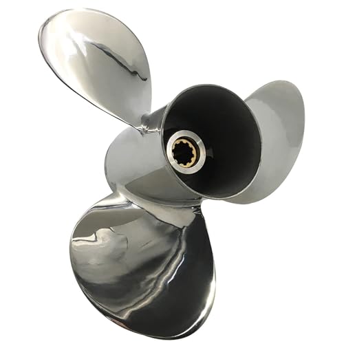 Bootspropeller Außenbordpropeller aus Edelstahl passend for 20-30 PS-Motoren, 12-Zahn-Keilwellenverzahnung, 9-7/8"×10-1/2", OEM-Teilenummer 664-45954-00-EL Bootspropeller Außenbordpropeller aus Edelstahl passend for 20-30 PS-Motoren, 12-Zahn-Keilwellenverzahnung, 9-7/8"×10-1/2", OEM-Teilenummer 664-45954-00-EL von MEIVIYA