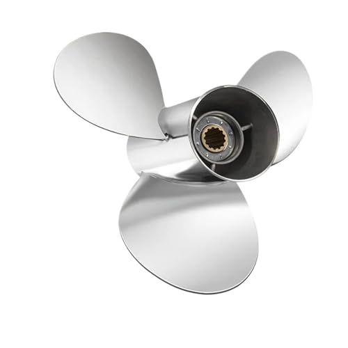 Bootspropeller Edelstahl-Außenbordpropeller 11 5/8 x 11-G OEM-Passform for Motoren 40-60 PS, 3-Blatt, Ref.-Nr. 663-45947-02-EL, 13 Keilzähne von MEIVIYA