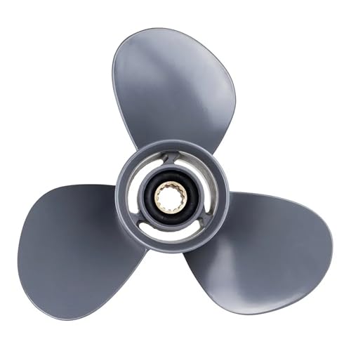 Bootspropeller Grauer Boots-Außenbordpropeller 58130-ZV5-000ZA for 35-60 PS, 11 1/4 x 13, Aluminiumlegierung, 3 Klingen, 13 Spline-Zahn, Marineteile von MEIVIYA