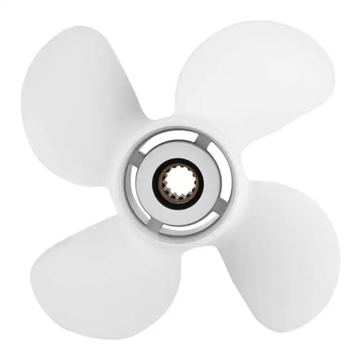 Bootspropeller Marine Außenbordpropeller 4 Flügel 10 3/8x13 Zoll Aluminiumlegierung 25-60 PS Motor Weiß 13 Spline Propeller Bootspropeller Marine Außenbordpropeller 4 Flügel 10 3/8x13 Zoll Aluminiumlegierung 25-60 PS Motor Weiß 13 Spline Propeller von MEIVIYA