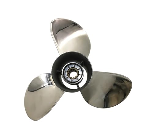 Bootspropeller Propeller mit Edelstahl for Außenbordmotor 20 PS 25 PS f25 PS 30 PS, 9-7/8×12-F, 664-45954-00-EL Bootspropeller Propeller mit Edelstahl for Außenbordmotor 20 PS 25 PS f25 PS 30 PS, 9-7/8×12-F, 664-45954-00-EL von MEIVIYA