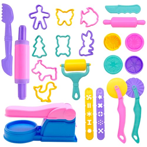 MEIYAXINWIN 22-Teiliges Knetwerkzeug Set, Knete Zubehör, DIY Kreatives Knetmasse Modellierwerkzeug, Plasticine Knetzubehör, Geschenk-Set Knetmaschine für Jungen und Mädchen MEIYAXINWIN 22-Teiliges Knetwerkzeug Set, Knete Zubehör, DIY Kreatives Knetmasse Modellierwerkzeug, Plasticine Knetzubehör, Geschenk-Set Knetmaschine für Jungen und Mädchen von MEIYAXINWIN