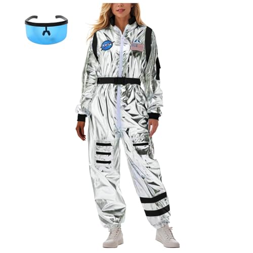 MEIYOUMK Astronauten Kostüm Damen Weltraum Kostüm Karneval Damen NASA Kostüm Damen Space Kostüm Karneval Erwachsene Overall Outfit Cosplay Faschingskostüme Space Jumpsuit Silber weltall kostüm MEIYOUMK Astronauten Kostüm Damen Weltraum Kostüm Karneval Damen NASA Kostüm Damen Space Kostüm Karneval Erwachsene Overall Outfit Cosplay Faschingskostüme Space Jumpsuit Silber weltall kostüm von MEIYOUMK
