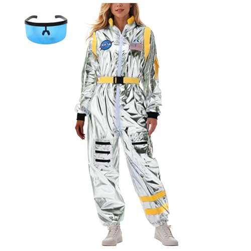 MEIYOUMK Astronauten Kostüm Damen Weltraum Kostüm Karneval Damen NASA Kostüm Damen Space Kostüm Karneval Erwachsene Overall Outfit Cosplay Faschingskostüme Space Jumpsuit Silber weltraum kostüm damen MEIYOUMK Astronauten Kostüm Damen Weltraum Kostüm Karneval Damen NASA Kostüm Damen Space Kostüm Karneval Erwachsene Overall Outfit Cosplay Faschingskostüme Space Jumpsuit Silber weltraum kostüm damen von MEIYOUMK