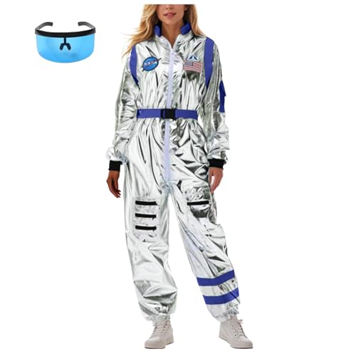 MEIYOUMK Astronauten Kostüm Damen Weltraum Kostüm Karneval Damen NASA Kostüm Damen Space Kostüm Karneval Erwachsene Overall Outfit Cosplay Faschingskostüme Space Jumpsuit Silber weltraum kostüm damen MEIYOUMK Astronauten Kostüm Damen Weltraum Kostüm Karneval Damen NASA Kostüm Damen Space Kostüm Karneval Erwachsene Overall Outfit Cosplay Faschingskostüme Space Jumpsuit Silber weltraum kostüm damen von MEIYOUMK