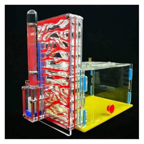 Formicarium Habitat Ameisenburg Aus Acryl, Biologieunterricht, Ameisen, Wissenschaftsbausatz Für Selbermachen, Ameisenfarm, Ameisenlebensraum Beobachten, Ameisennestfarm(Rood) von MEIZHITU