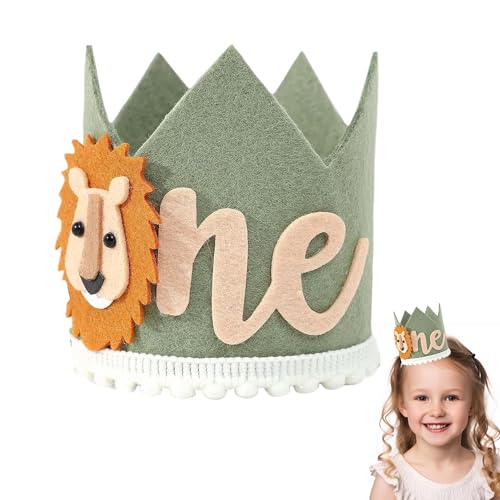 MEKEET 1 x Hut zum 1. Geburtstag, 1 x grüner Hut für Jungen und Mädchen, Geburtstagsparty-Zubehör, 1. Geburtstag, geeignet für Kindergeburtstag, Requisiten, Stirnbänder, Dekorationen MEKEET 1 x Hut zum 1. Geburtstag, 1 x grüner Hut für Jungen und Mädchen, Geburtstagsparty-Zubehör, 1. Geburtstag, geeignet für Kindergeburtstag, Requisiten, Stirnbänder, Dekorationen von MEKEET