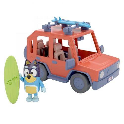 Bluey: Heeler-Familienwagen inklusive Bandit-Figur: 1 Fahrzeug mit Platz für 4 Figuren - offizieller Bluey-Sammelartikel von Bluey