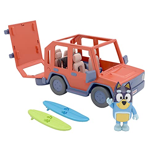 Bluey: Heeler-Familienwagen inklusive Bandit-Figur: 1 Fahrzeug mit Platz für 4 Figuren - offizieller Bluey-Sammelartikel von Bluey