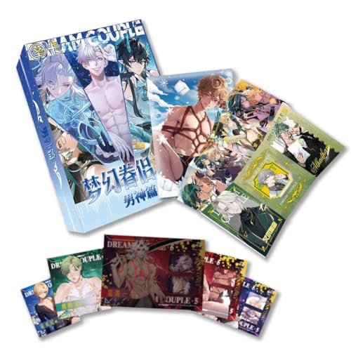 MELKEN Dream Couple 5 Series Male God Series - TCG CCG Card Strengthening Box Animation Boy Trading Card Series Male Roles Table Toy (3 Thick Cards / 1 Box) von MELKEN