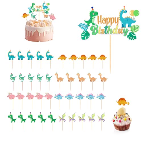 41-Teiliges Set Dinosaurier-Geburtstagskuchenaufsatz, Dinosaurier-Muffin-Dekorationsaufsatz, Kinder-Cupcake-Aufsatz, Kann Für Mottopartys Verwendet Werden 41-Teiliges Set Dinosaurier-Geburtstagskuchenaufsatz, Dinosaurier-Muffin-Dekorationsaufsatz, Kinder-Cupcake-Aufsatz, Kann Für Mottopartys Verwendet Werden von MEMOFYND