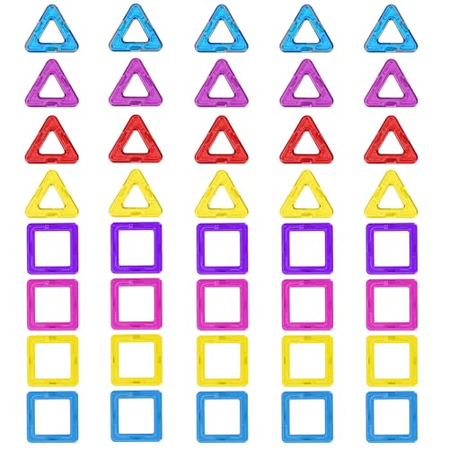 MEMOFYND 40 Stück magnetische Bausteine, Konstruktions-Magnetspielzeug, magnetisches Baustein-Spielzeug, pädagogisches Magnetspielzeug, Früherziehungsspielzeug, geeignet für Jungen und Mädchen MEMOFYND 40 Stück magnetische Bausteine, Konstruktions-Magnetspielzeug, magnetisches Baustein-Spielzeug, pädagogisches Magnetspielzeug, Früherziehungsspielzeug, geeignet für Jungen und Mädchen von MEMOFYND