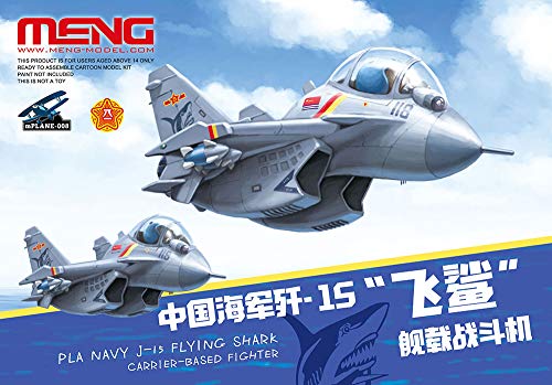MENG-Model mPlane-008 Kids-PLA Navy Snap-Kit, J-15 Flying Shark, Mehrfarbig von MENG